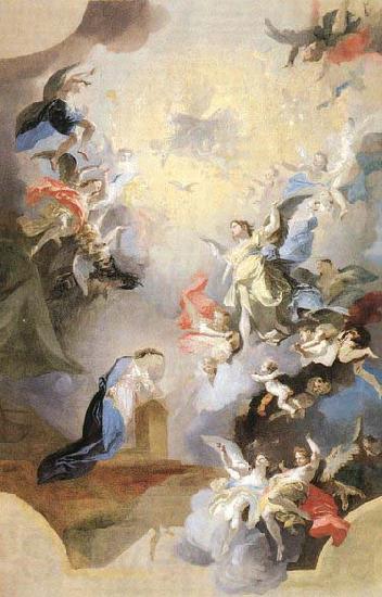 MAULBERTSCH, Franz Anton Annunciation Spain oil painting art